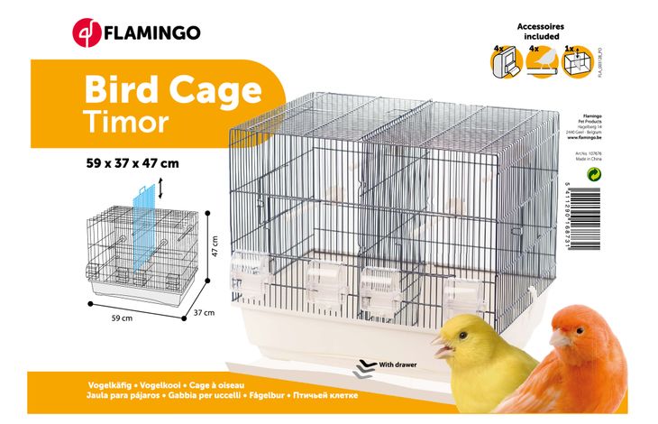 Flamingo Cage Timor Blue White