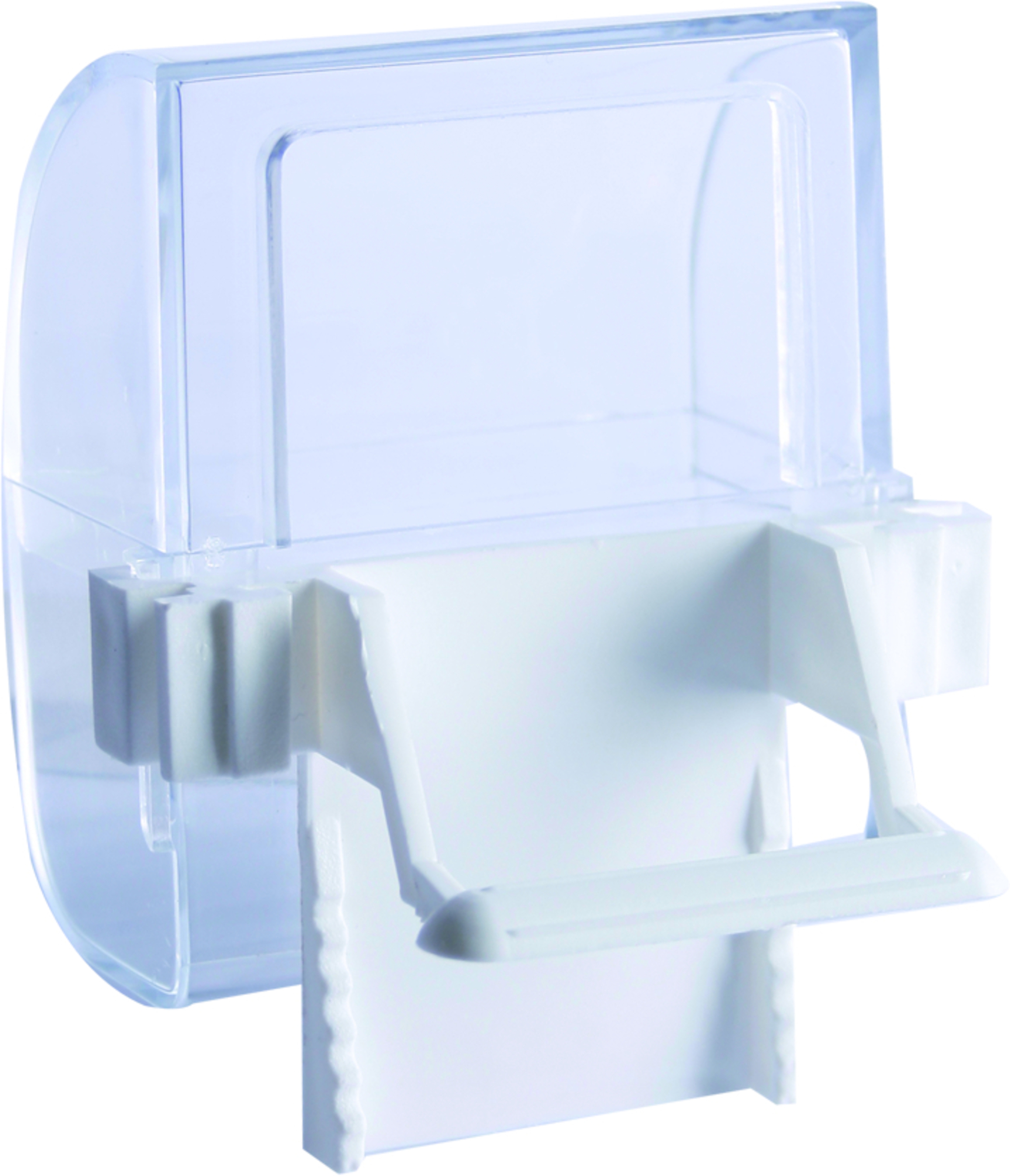 Flamingo Seed and water cup with step Dori Transparent & White