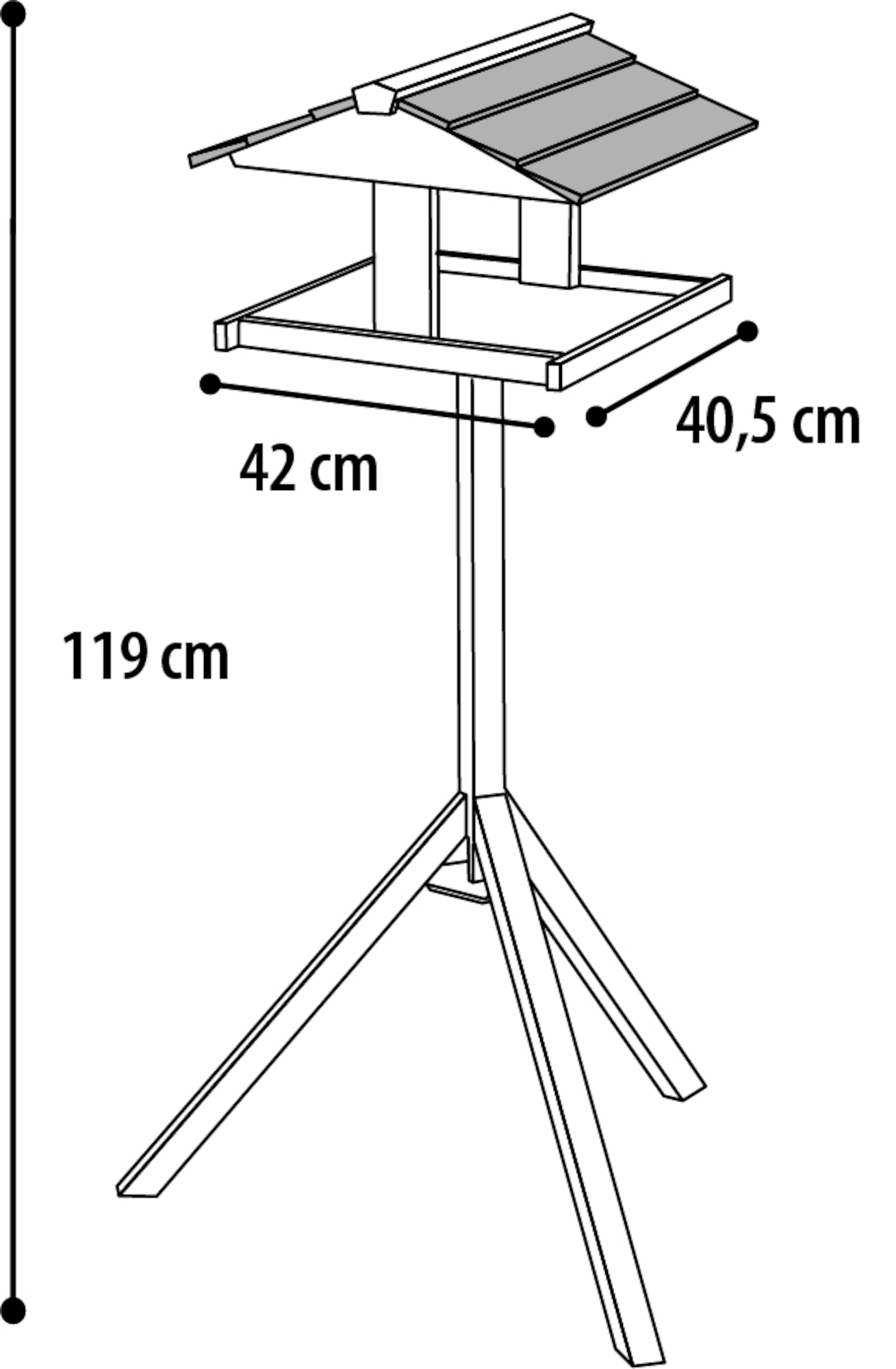 Flamingo Voederhuis met staander Cottage Reykjavik - Hout