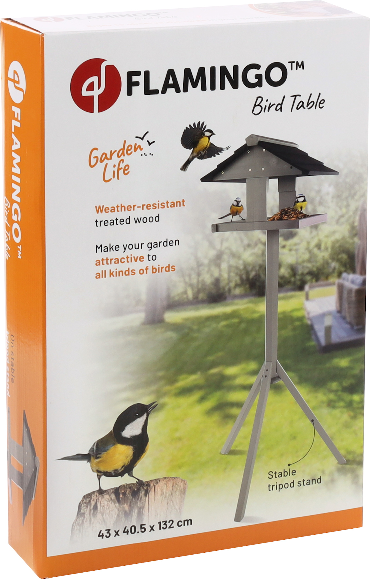 Flamingo Voederhuis met staander Cottage Reykjavik - Hout