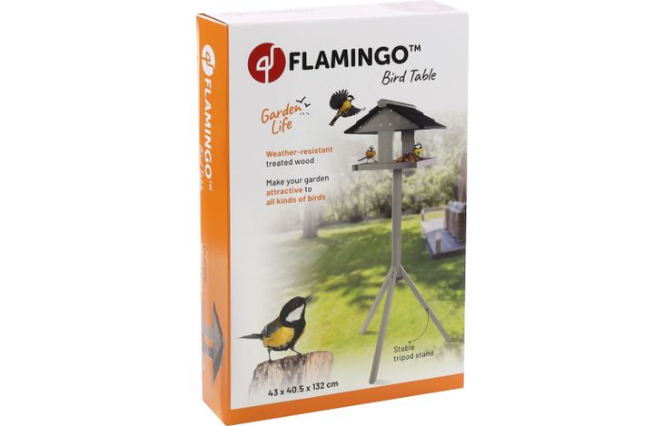 Flamingo Voederhuis met staander Cottage Reykjavik - Hout
