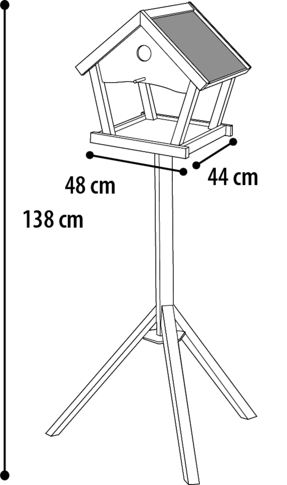 Flamingo Bird table with stand Cottage Tjorn - Wood