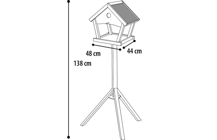 Flamingo Voederhuis met staander Cottage Tjorn - Hout