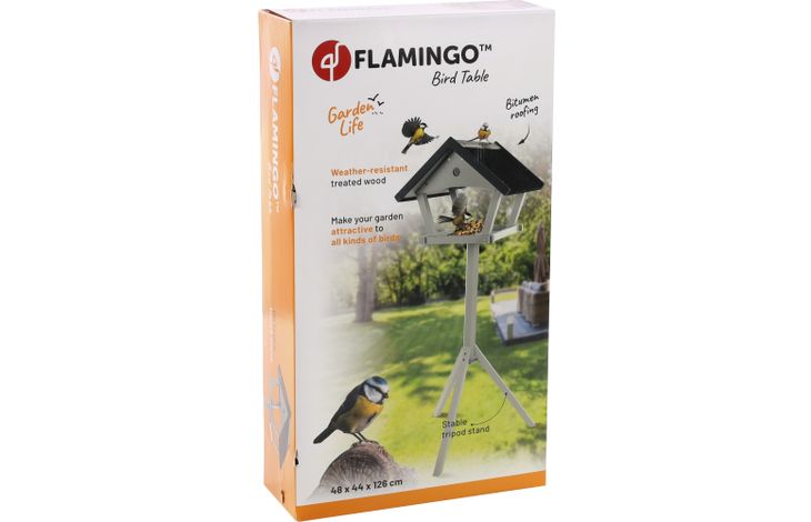 Flamingo Voederhuis met staander Cottage Tjorn - Hout