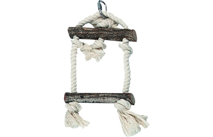 Flamingo Giocattolo per pappagalli Altalena  Marrone