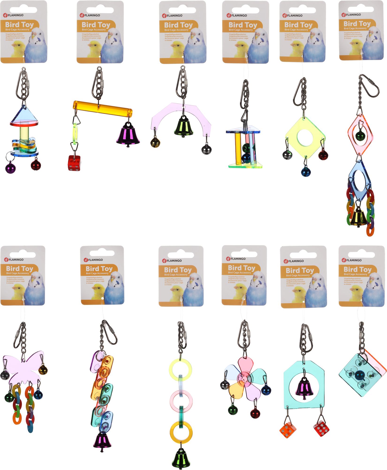 Flamingo Bird toy Cage hanger Several versions