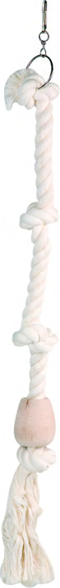 Flamingo Bird toy Tarzan Cord with 4 knots  Ecru