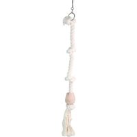 Flamingo Bird toy Tarzan Cord with 4 knots  Ecru