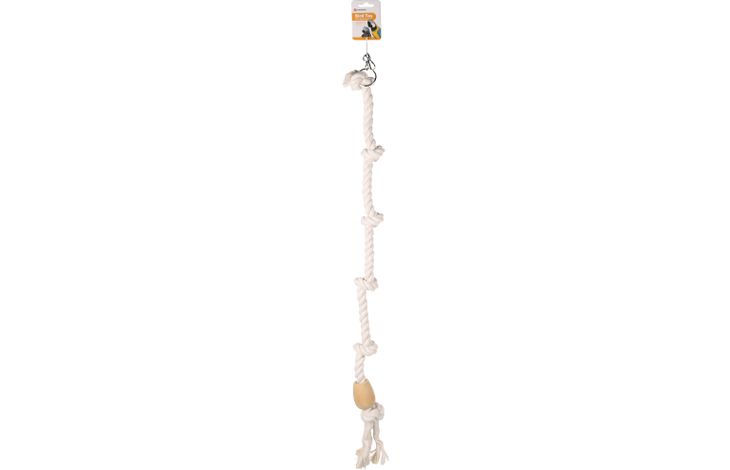 Flamingo Vogelspeelgoed Tarzan Touw met 6 knopen  Ecru