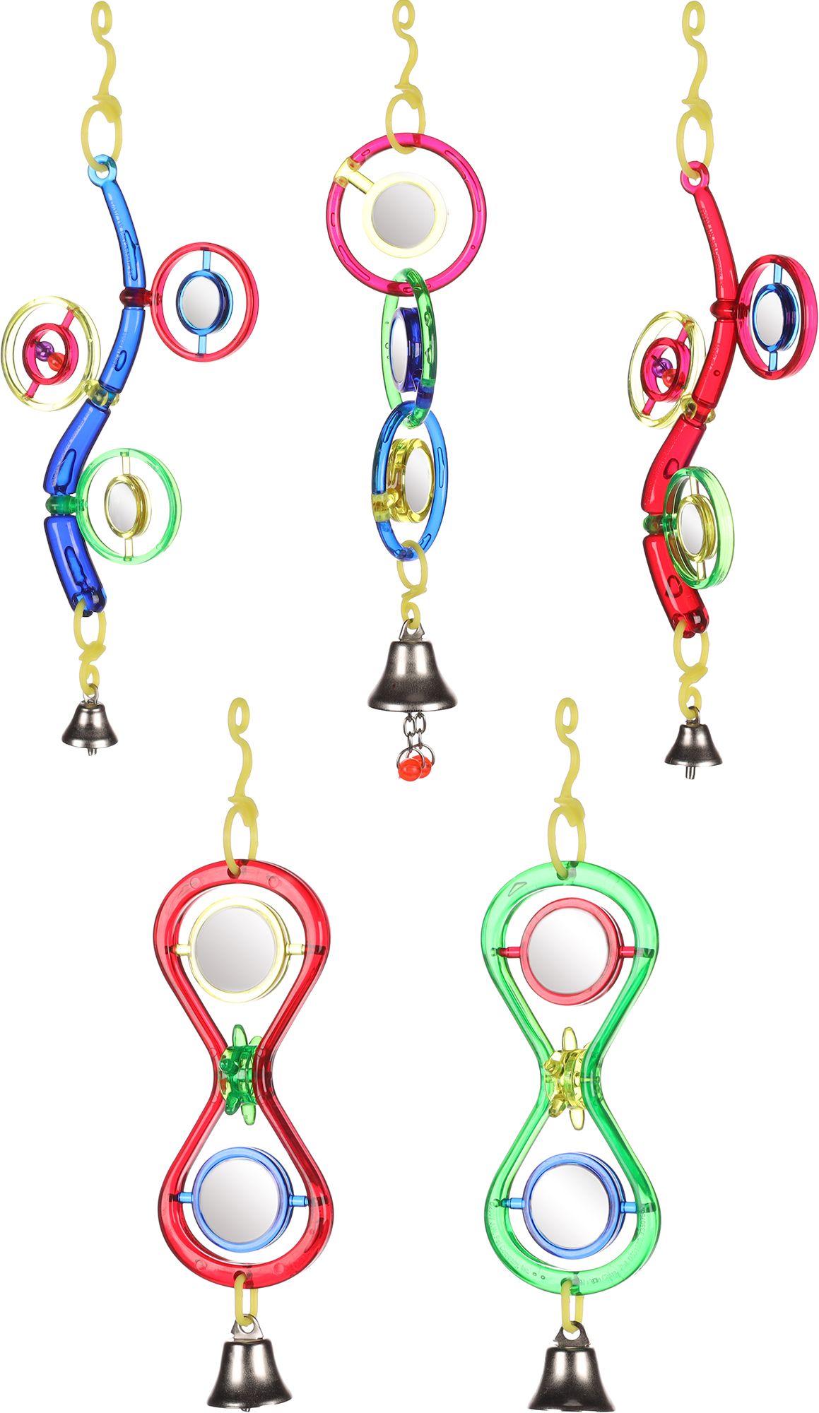 Flamingo Parakeet toy Mirror Cage hanger Several versions
