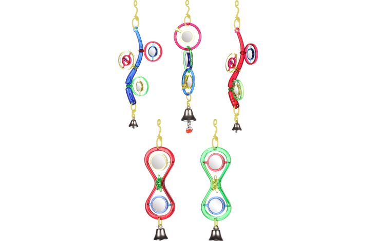Flamingo Parakeet toy Mirror Cage hanger Several versions