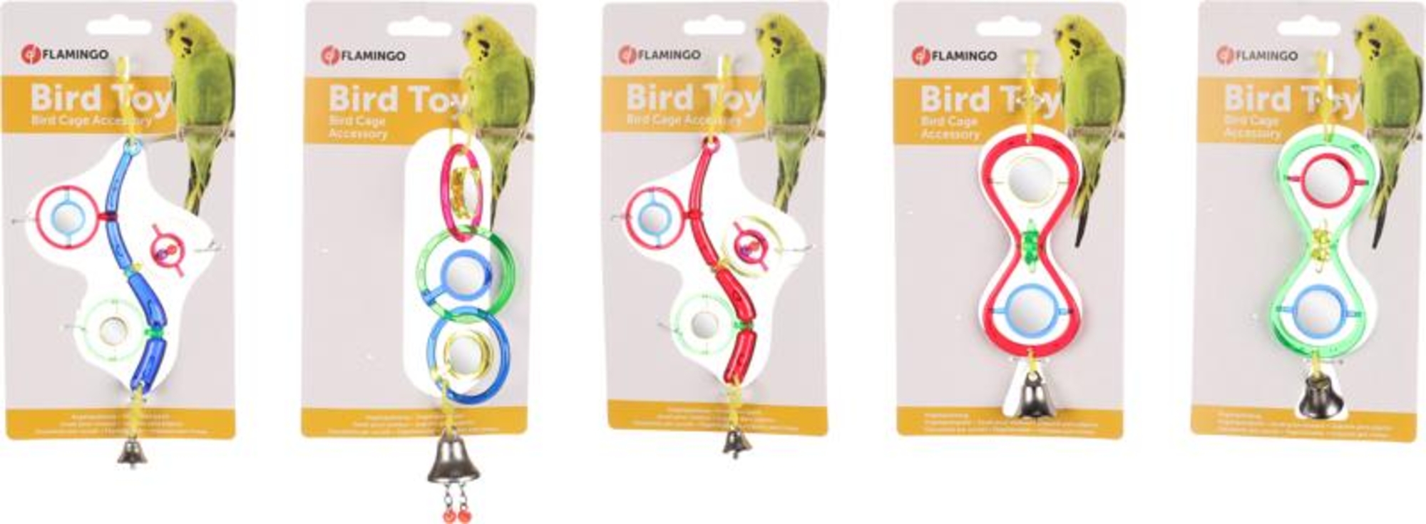 Flamingo Parakeet toy Mirror Cage hanger Several versions