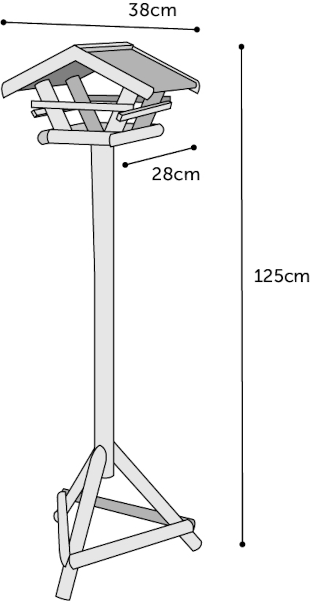 Flamingo Voederhuis met staander Lucar - Hout