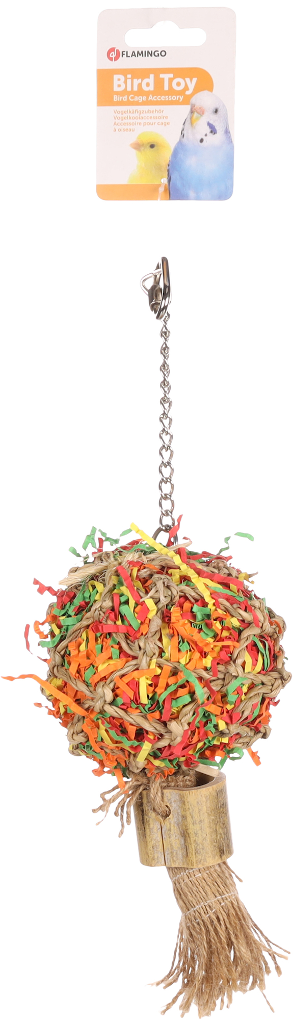 Flamingo Parakeet toy Papyr  Light brown