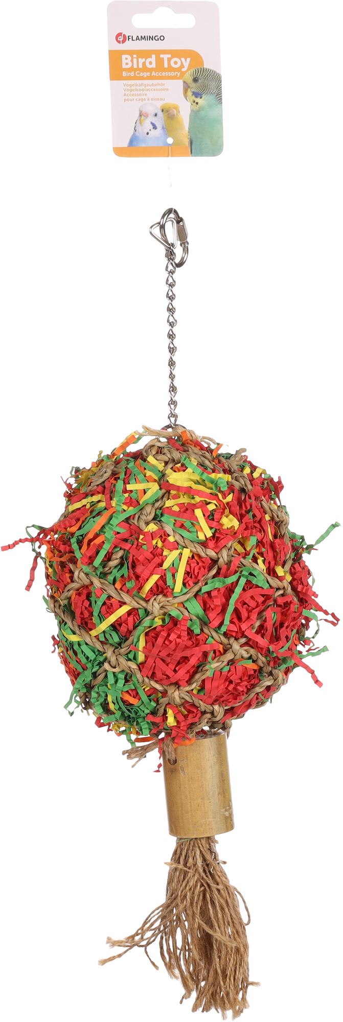 Flamingo Parakeet toy Papyr  Light brown