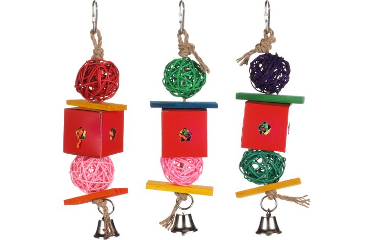 Flamingo Parakeet toy Papyr Cage hanger Multiple colours
