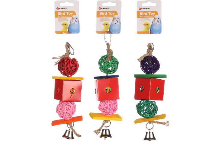 Flamingo Parakeet toy Papyr Cage hanger Multiple colours