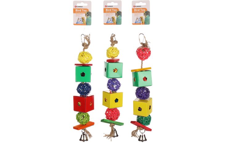 Flamingo Parakeet toy Papyr Cage hanger Multiple colours