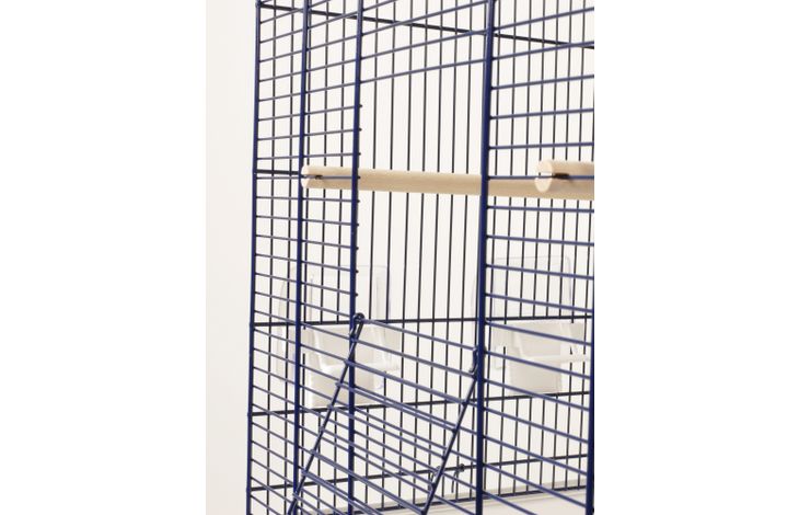 Flamingo Cage pour perruche Solor Sky Bleu Blanc Maison