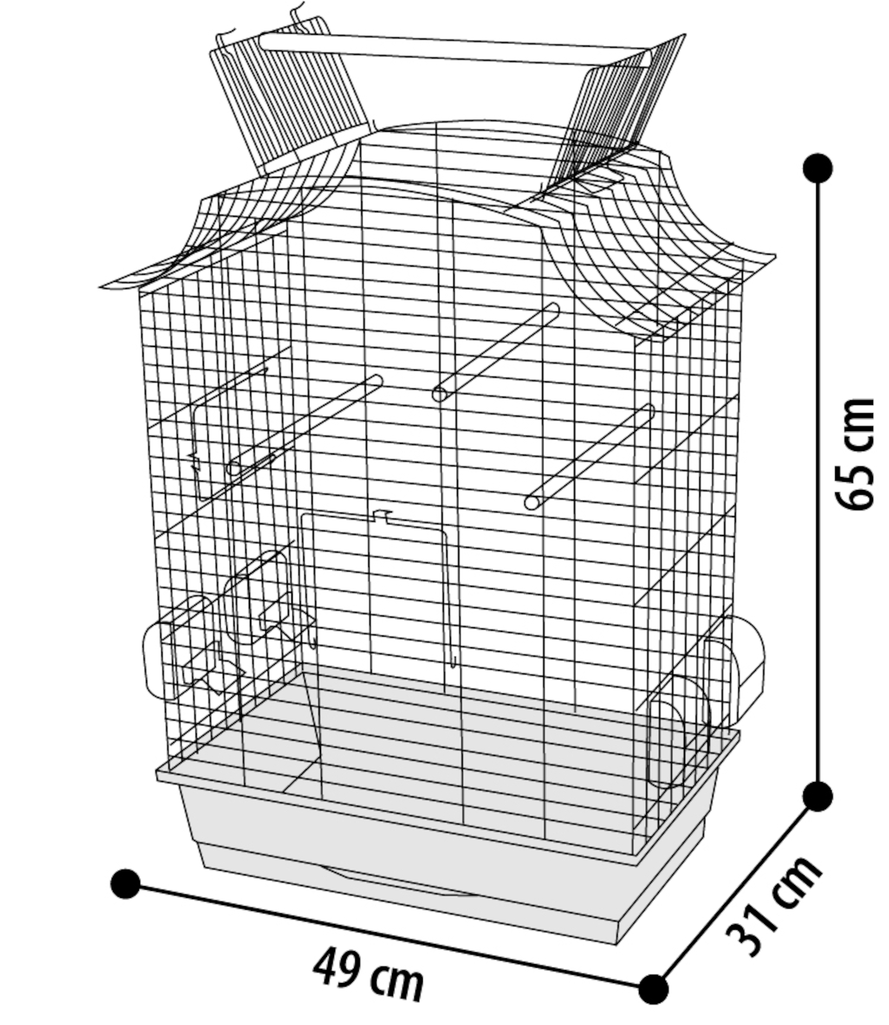 Flamingo Cage pour perruche Solor Sky Bleu Blanc Maison