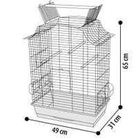 Flamingo Cage pour perruche Solor Sky Bleu Blanc Maison