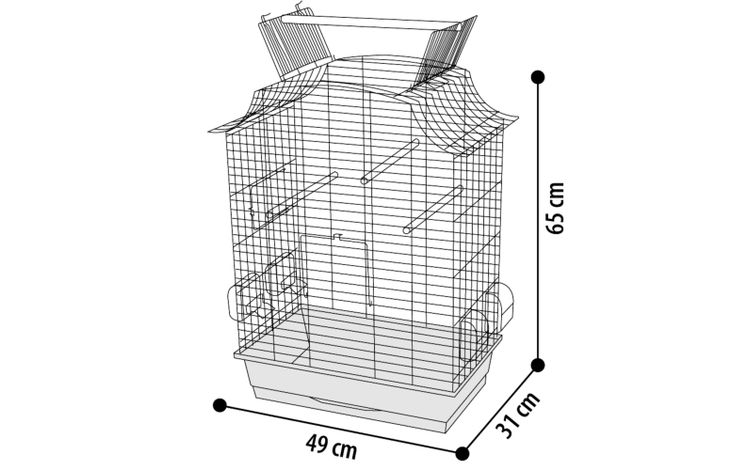 Flamingo Cage pour perruche Solor Sky Bleu Blanc Maison