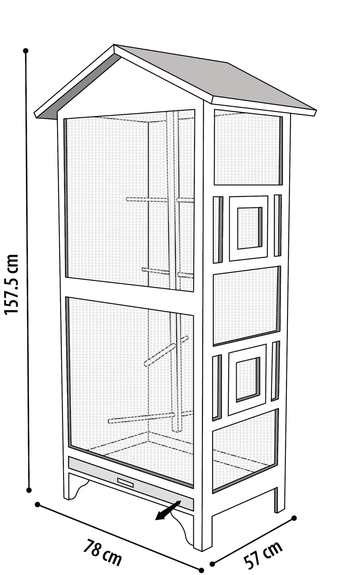 Flamingo Aviary Cottage Nevada Grey
