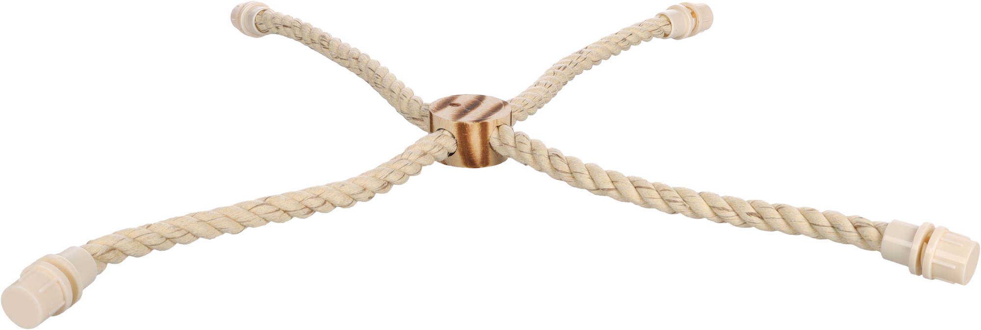 Flamingo Parakeet toy BBQ Cord  Light brown