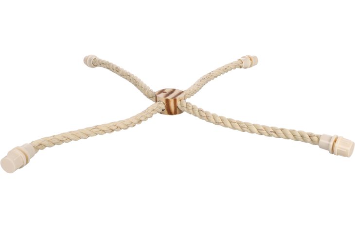 Flamingo Parakeet toy BBQ Cord  Light brown