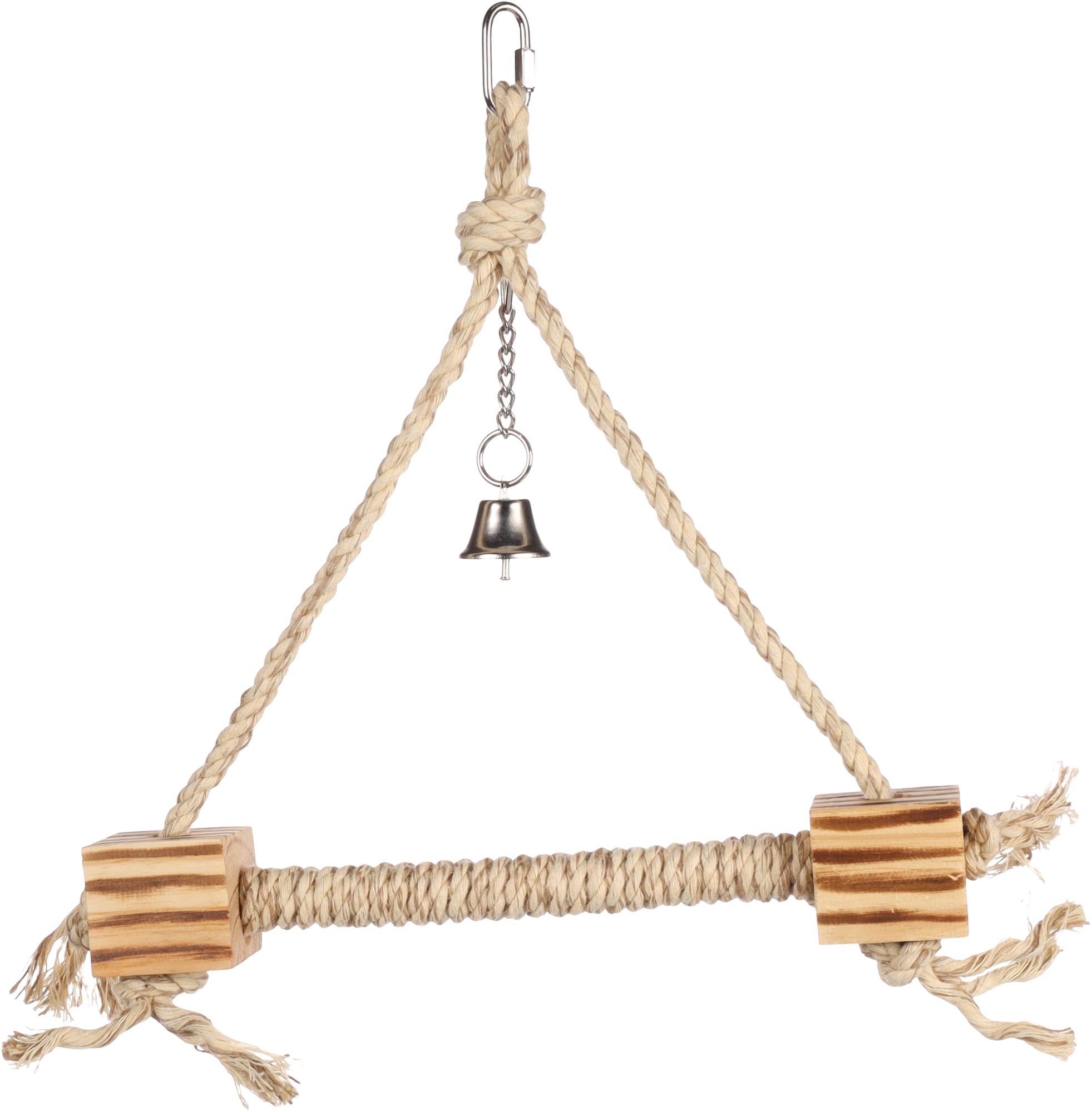 Flamingo Juguete para periquitos BBQ Columpio Cordón  Marrón claro