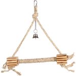 Parakeet toy BBQ Swing Cord  Light brown