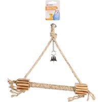 Flamingo Juguete para periquitos BBQ Columpio Cordón  Marrón claro