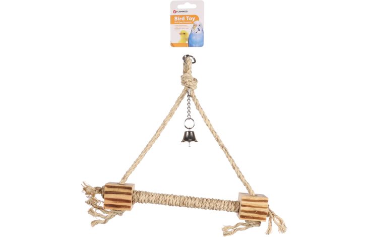Flamingo Juguete para periquitos BBQ Columpio Cordón  Marrón claro