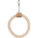 Parakeet toy BBQ Ring Cord  Light brown