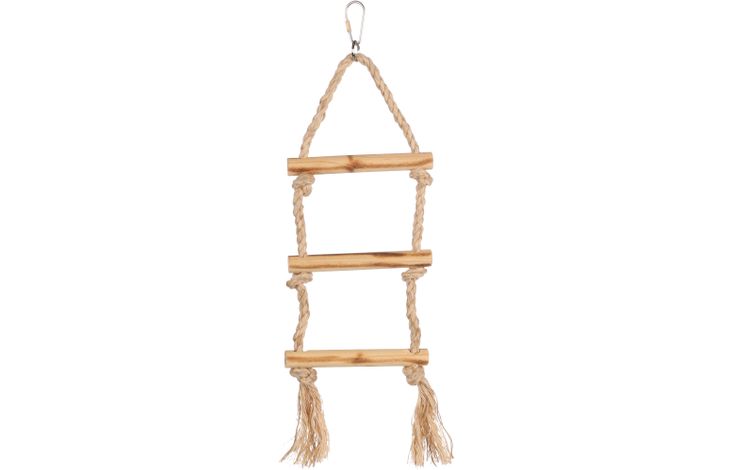 Flamingo Sittichspielzeug BBQ Leiter Schnur  Hellbraun