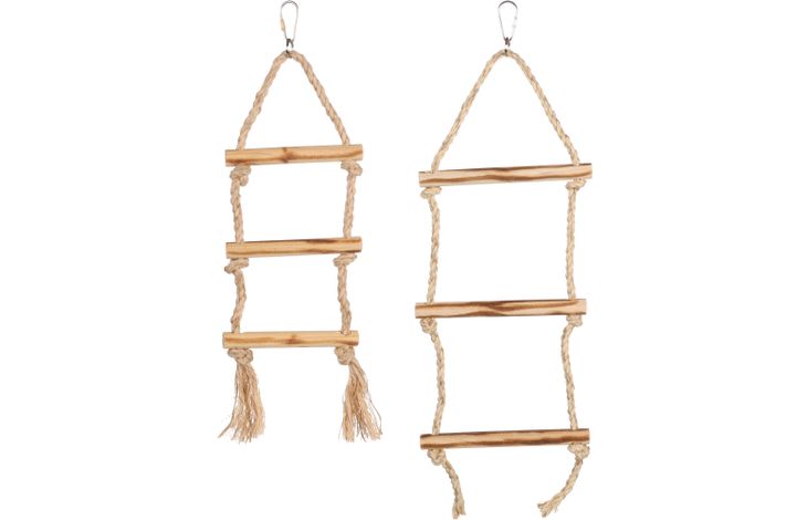 Flamingo Sittichspielzeug BBQ Leiter Schnur  Hellbraun