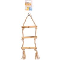 Flamingo Sittichspielzeug BBQ Leiter Schnur  Hellbraun