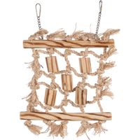 Flamingo Parakeet toy BBQ Net  Light brown