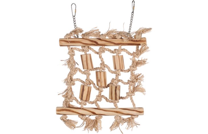 Flamingo Parakeet toy BBQ Net  Light brown