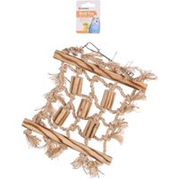 Flamingo Parakeet toy BBQ Net  Light brown