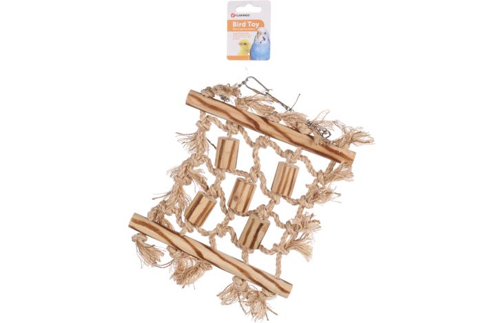 Flamingo Parakeet toy BBQ Net  Light brown