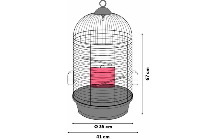 Flamingo Parakeet cage Sanna 2 Copper Black