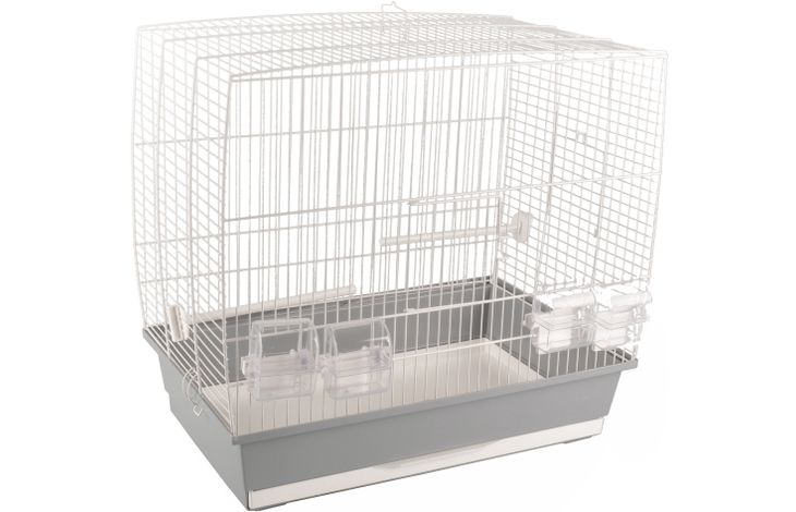 Flamingo Gabbia per parrocchetti Selma 2 Bianco Grigio
