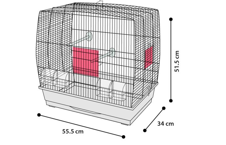 Flamingo Gabbia per parrocchetti Selma 2 Nero