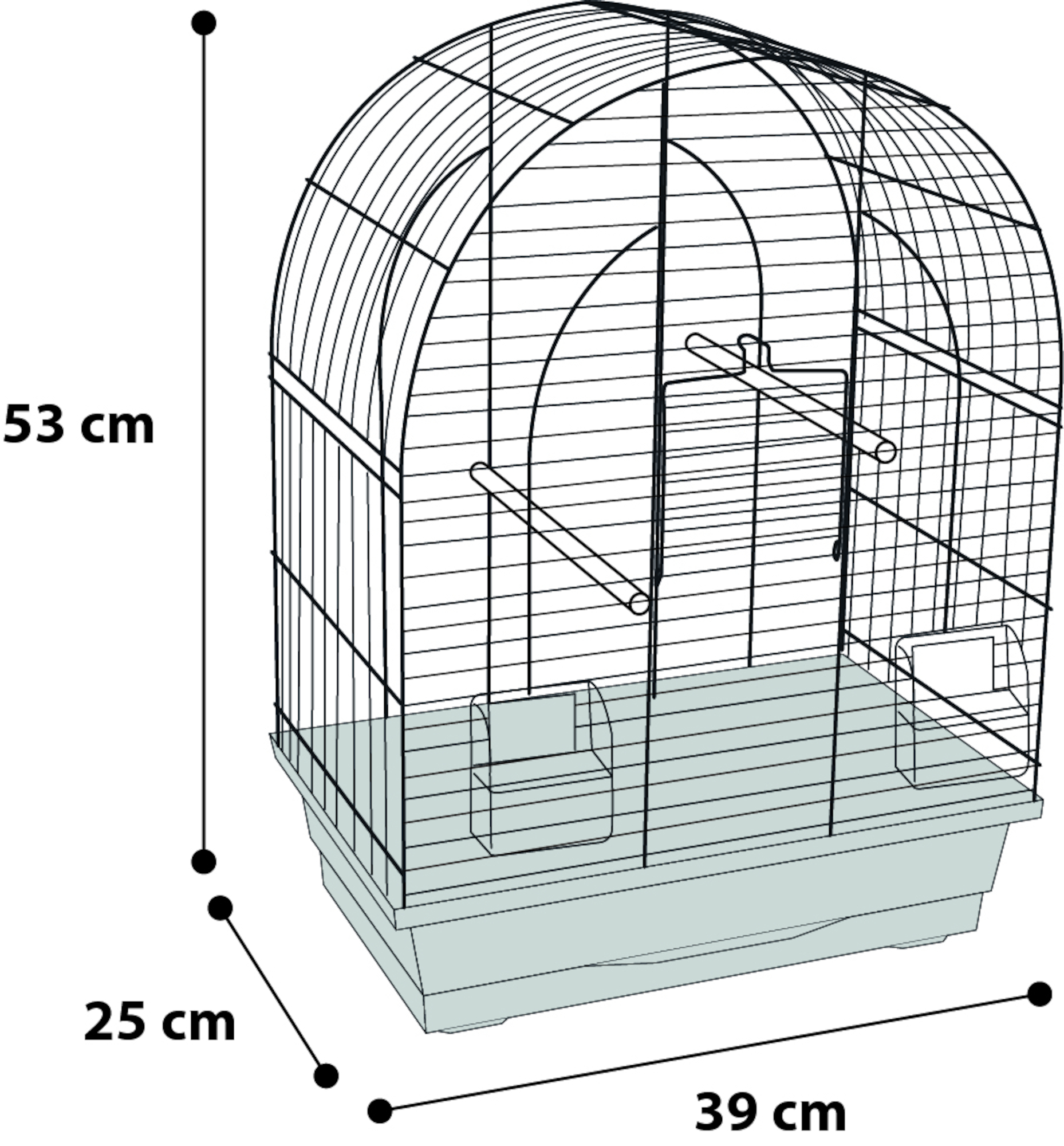Flamingo Parakeet cage Klara 1 Copper Black
