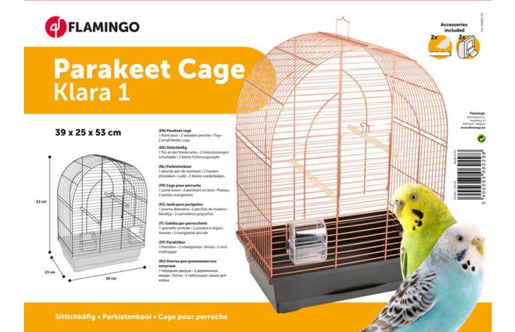 Flamingo Parakeet cage Klara 1 Copper Black