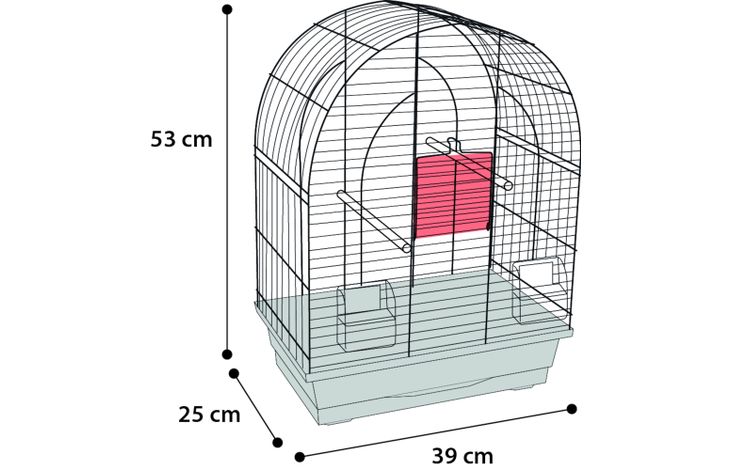Flamingo Parakeet cage Klara 1 White Grey
