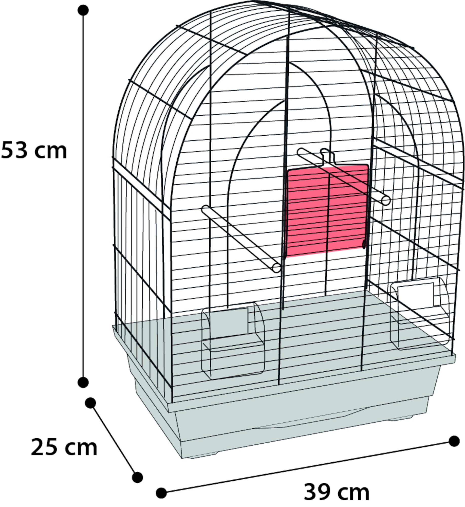 Flamingo Parakeet cage Klara 1 Black