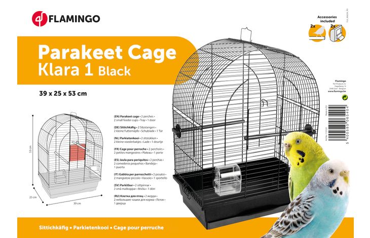 Flamingo Parakeet cage Klara 1 Black