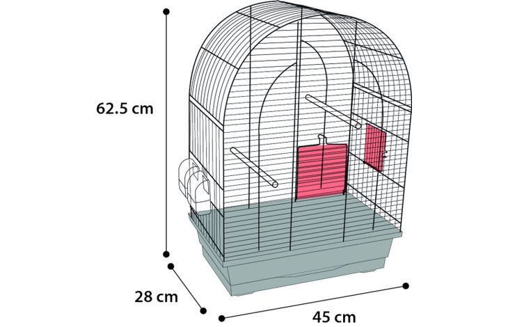 Flamingo Parakeet cage Klara 2 Black